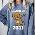 Kids Class Of 2031 Shirt Graduation Dabbing Dog Shirt Comfort Colors Sweatshirt Blue Jean