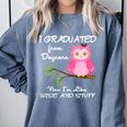 Kids I Graduated From Daycare Graduation T-Shirt For Girls Comfort Colors Sweatshirt Blue Jean