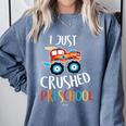 Kids I Just Crushed Preschool Monster Graduation Pre-K Shirt Comfort Colors Sweatshirt Blue Jean
