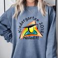 Kids Kindergarten 2018 Nailed It Graduation Comfort Colors Sweatshirt Blue Jean