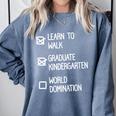 Kids Kindergarten Graduation For Girls Comfort Colors Sweatshirt Blue Jean