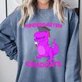 Kids Kindergarten Graduation Idea For Girls Dinosaur Comfort Colors Sweatshirt Blue Jean