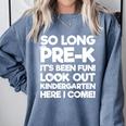Kids Last Day Pre-K Kindergarten Here I Come Graduation Comfort Colors Sweatshirt Blue Jean