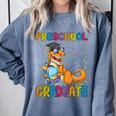 Kids Preschool Graduate Dinosaur Trex Preschool Graduation Comfort Colors Sweatshirt Blue Jean