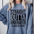 Kids Straight Outta Kindergarten Class Of 2019 Graduation Comfort Colors Sweatshirt Blue Jean