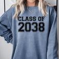 Kindergarten Class Of 2038 First Day School Graduation Comfort Colors Sweatshirt Blue Jean