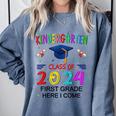 Kindergarten Graduation Class 2024 1st Grade Here I Come Comfort Colors Sweatshirt Blue Jean