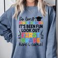 Kindergarten Graduation Graduate 1st Grade Here I Come Kids Comfort Colors Sweatshirt Blue Jean