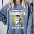 Kindergarten Graduation Shirts 2019 Shark Grad Toddler Comfort Colors Sweatshirt Blue Jean