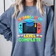 Kindergarten Level Complete Graduation Class 2025 Gamer Boys Comfort Colors Sweatshirt Blue Jean