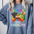 Kindergarten Level Complete Last Day Of School Graduation Comfort Colors Sweatshirt Blue Jean