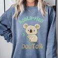 Koala Doctor Shirt Med Student Graduation Idea Comfort Colors Sweatshirt Blue Jean