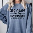 Last Day Of School 3rd Third Grade Sign My Shirt Graduation Comfort Colors Sweatshirt Blue Jean