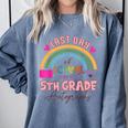 Last Day Of School Autograph 5th Grade Graduation Boys Girls Comfort Colors Sweatshirt Blue Jean