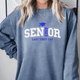 My Last First Day Senior 2023 Back To School Graduation 2023 Comfort Colors Sweatshirt Blue Jean
