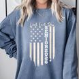 Last First Day Senior 2026 USA Flag Graduation Class Of 2026 Comfort Colors Sweatshirt Blue Jean