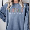 Latina Proud And Educated Powerful Latinas Pride Graduation Comfort Colors Sweatshirt Blue Jean