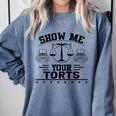 Law School Graduation Bar Exam Comfort Colors Sweatshirt Blue Jean