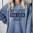 Law School Graduation Him Her Lucky Bar Exam Comfort Colors Sweatshirt Blue Jean