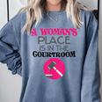 Lawyer Attorney Law School Graduation Female Women Comfort Colors Sweatshirt Blue Jean