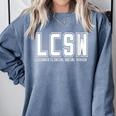 LCSW Licensed Clinical Social Worker Graduation Comfort Colors Sweatshirt Blue Jean