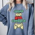 Level Complete Jr High School Graduation Grad Slogan T Shirt Comfort Colors Sweatshirt Blue Jean