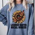 Licensed Masters Social Work Worker LMSW Graduation 2026 Comfort Colors Sweatshirt Blue Jean