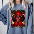 Little Miss Pre-K Grad 2026 Girl Preschool Graduation Comfort Colors Sweatshirt Blue Jean