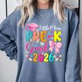 Little Miss Pre-K Grad 2026 Preschool Graduation Kids Girls Comfort Colors Sweatshirt Blue Jean