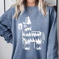 Lone Vibes Celebration Individualistic Introvert Party Comfort Colors Sweatshirt Blue Jean
