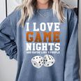 I Love Game Nights Host And Maybe 3 People Introvert Comfort Colors Sweatshirt Blue Jean I Love Game Nights Host And Maybe 3 People Introvert Comfort Colors Sweatshirt Blue Jean