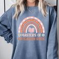 MASTER OF EDUCATION ROCK Master Graduation Comfort Colors Sweatshirt Blue Jean