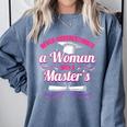 Master University Degree Master Graduation Party Girl Comfort Colors Sweatshirt Blue Jean