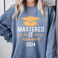 Mastered It 2024 Masters Degree Graduation Graduate Mba Comfort Colors Sweatshirt Blue Jean