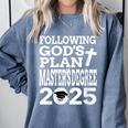 Masters Degree Graduation 2025 Christian MSW MPH MBA Comfort Colors Sweatshirt Blue Jean