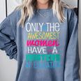 Masters In Education Degree Graduation Women MeD Comfort Colors Sweatshirt Blue Jean