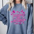Masters Graduation Educated Latina Chingona Con Diploma Comfort Colors Sweatshirt Blue Jean