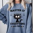 Masters Mastered It Graduate Master Degree Graduation Comfort Colors Sweatshirt Blue Jean