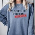 Master's Thesis Defense Tshirt Masters Graduation Shirt Comfort Colors Sweatshirt Blue Jean
