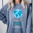 Medical School Survivor Med Graduation Comfort Colors Sweatshirt Blue Jean