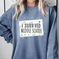 Middle School Graduation Shirts Graduate Grad Comfort Colors Sweatshirt Blue Jean