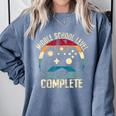 Middle School Level Complete Gamer Class Of 2024 Graduation Comfort Colors Sweatshirt Blue Jean