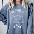 Middle School Level Complete Shirt Graduation Gaming Comfort Colors Sweatshirt Blue Jean