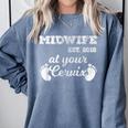 Midwife Est 2018 At Your Cervix Graduation Comfort Colors Sweatshirt Blue Jean