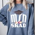 MSN Masters Graduation Men Women Son Daughter Comfort Colors Sweatshirt Blue Jean