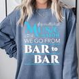 Music Major Student Pun Graduation Comfort Colors Sweatshirt Blue Jean