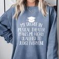 Musical Theater Major Graduation Comfort Colors Sweatshirt Blue Jean