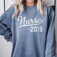 New RN Nurse Graduation 2019 Comfort Colors Sweatshirt Blue Jean