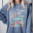 Next Stop 2nd Grade 1st First Grade Graduation Last Day Comfort Colors Sweatshirt Blue Jean
