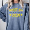Night Wrestling Senior 2026 Graduation Comfort Colors Sweatshirt Blue Jean